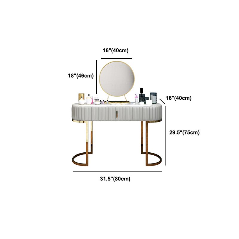 Glam Slate Top Vanity Dressing Table Set White Make-up Vanity Clearhalo 'Bedroom Furniture' 'furn' 'furn_makeup_vanities' 'Furniture' 'Makeup Vanities' 'makeup_vanities' 1200x1200_a4d377dd-7065-4639-a144-041a62b730dc