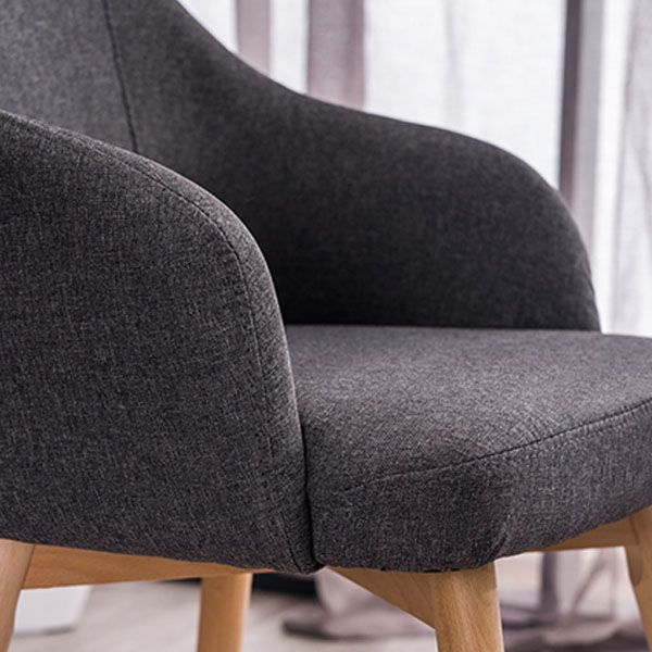 Modern Style Wood Arm Chair Upholstered Fabric Dining Side Chair 19.6"x19.6"x29.9" Clearhalo 'Dining Chairs' 'Dining Tables & Seating' 'dining_chair' 'furn' 'furn_dining_chair' 'Furniture' 'furniture_dining_chair' 'Kitchen & Dining Furniture' 1200x1200_a4d3946a-7de0-4218-9be4-b522eac01cd8