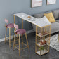 Glam Style Bar Table Artificial Marble Top Pub Table with Cabinet for Dining Room Clearhalo 'Bar Furniture' 'Bar Tables' 'bar_tables' 'Furniture' 'furniture_bar_tables' 'Kitchen & Dining Furniture' 1200x1200_a4d537b7-dee2-49df-a59a-c7a34b8df8bb
