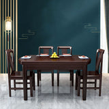 Moderne opvouwbare eettafel voor thuis, massief houten dinettetafel