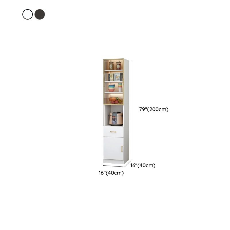 Server per la cena in stile glam ingegnerizzato in legno con archiviazione aperta