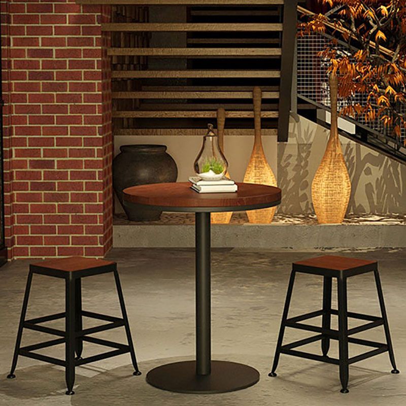 Industrial Wood Top Counter Table Black Metal Base Table for Coffee Shop Clearhalo 'Bar Furniture' 'Bar Tables' 'bar_tables' 'furn' 'furn_bar_tables' 'Furniture' 'furniture_bar_tables' 'Kitchen & Dining Furniture' 'kitchen&dining_furn' 'kitchen' 1200x1200_a4da3c00-218a-4274-a4c3-8e028ad37a9e