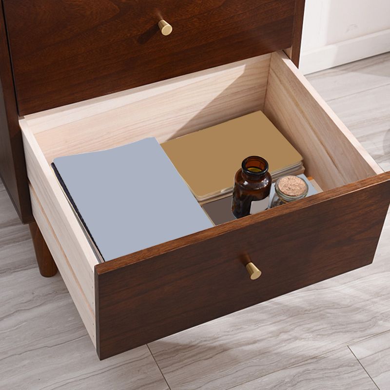 Coffre d'accentuation en bois massif avec des jambes droites de 15,74 "poitrine de large avec 6 tiroirs