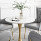 Glossy White Table with Metal Tulip Traditional Luxury Dining Table Clearhalo 'Dining Tables & Seating' 'Dining Tables' 'dining_table' 'furn' 'furn_dining_table' 'Furniture' 'Kitchen & Dining Furniture' 1200x1200_a4db7fd3-d40b-41da-a8b2-a96f3242c086