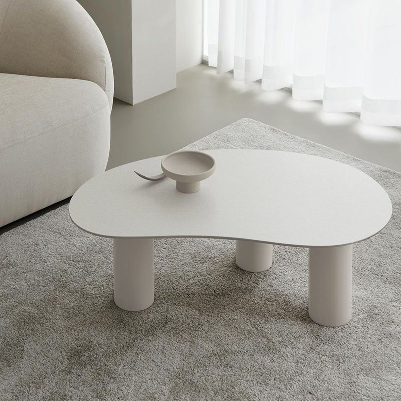 Round Black/White Coffee Table 3 Legs 1 Single Cocktail Table