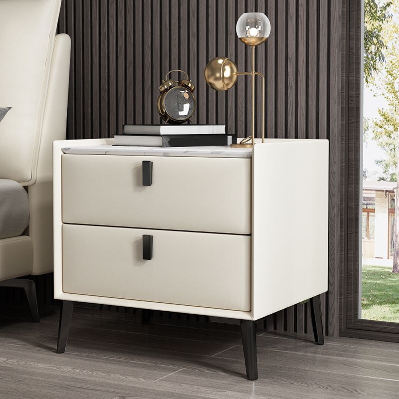 Contemporary Accent Table Nightstand Stone Nightstand with Drawers Clearhalo 'Bedroom Furniture' 'furn' 'furn_night_stand' 'Furniture' 'night_stand' 'Nightstands' 1200x1200_a4de891c-cd3f-44dc-80d8-0bfbf9d7a6a7