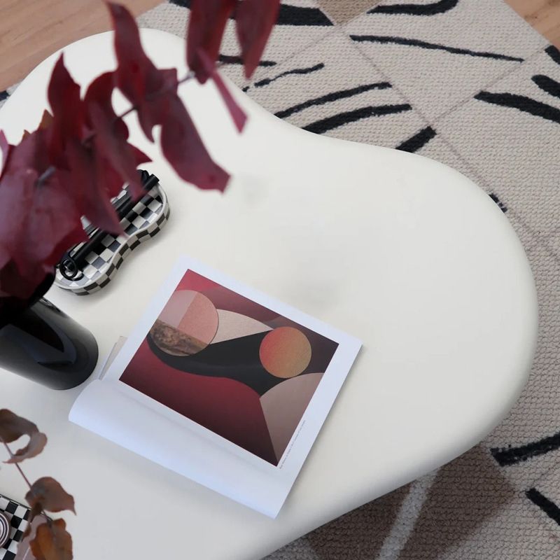 Nordic Irregular 4 Legs Coffee Table 11.8" H Wood Cocktail Table Clearhalo 'Coffee & Accent Tables' 'Coffee Tables' 'coffee_tables' 'furn' 'furn_coffee_tables' 'Furniture' 'Living Room Furniture' 1200x1200_a4df6481-f3b3-498a-b26b-936a85d70bcd