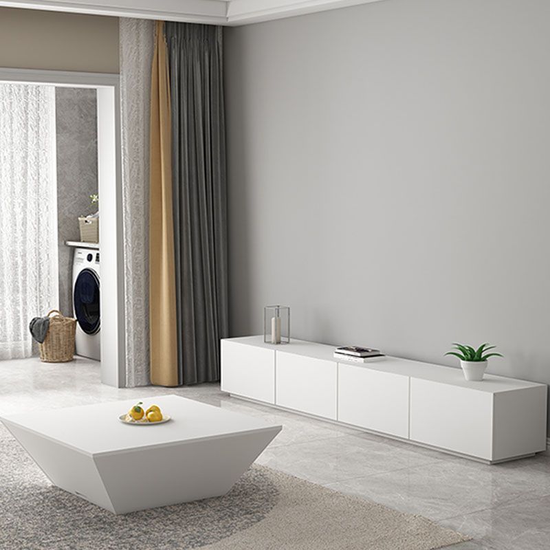 16 " D Modern Wooden White TV Stand Console Closed Storage TV Stand with 3 / 4 Drawers Clearhalo 'furn' 'furn_tv_stands_entertainment_centers' 'Furniture' 'Living Room Furniture' 'TV Stands & Entertainment Centers' 'TV Stands & Media Storage Furniture' 'tv_stands_entertainment_centers' 1200x1200_a4dfcc0b-4f97-49fc-a5a5-c5bf1b400b31