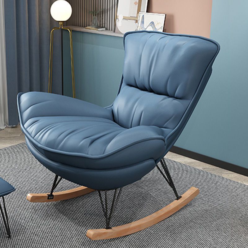 Silla de acento de mecedora contemporánea Wingback Antique Rocking Silla