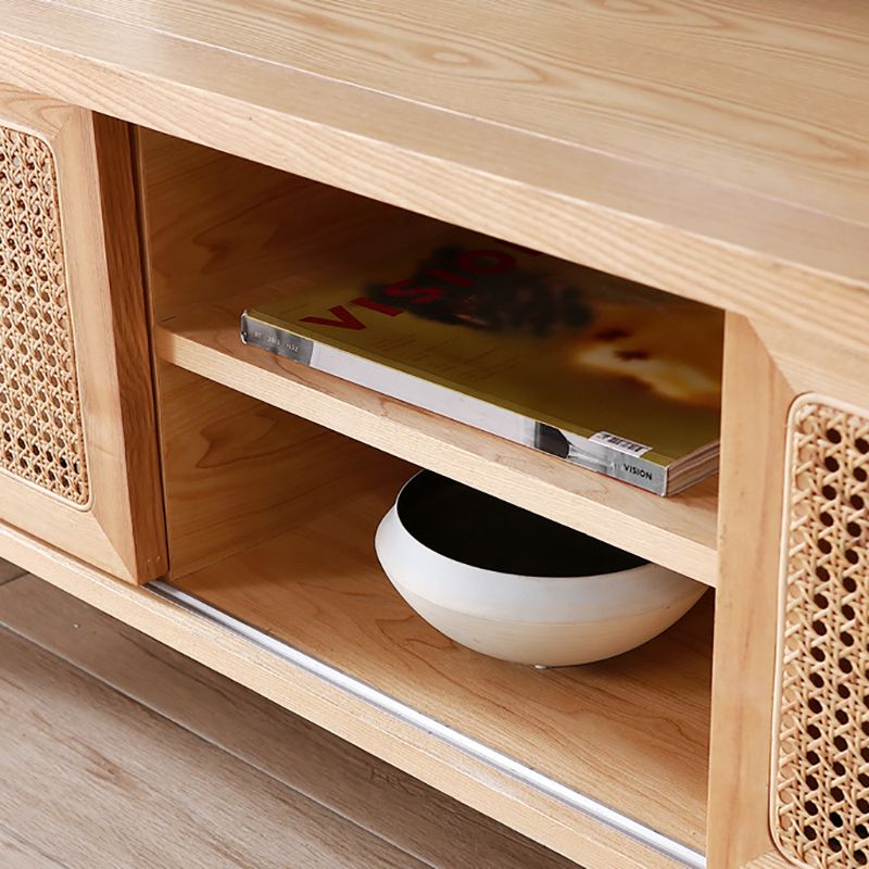 Solid Wood TV Media Console Scandinavian TV Stand for Living Room Clearhalo 'furn' 'furn_tv_stands_entertainment_centers' 'Furniture' 'Living Room Furniture' 'TV Stands & Entertainment Centers' 'TV Stands & Media Storage Furniture' 'tv_stands_entertainment_centers' 1200x1200_a4e296eb-db85-4a06-89b1-6fbef12e91e5