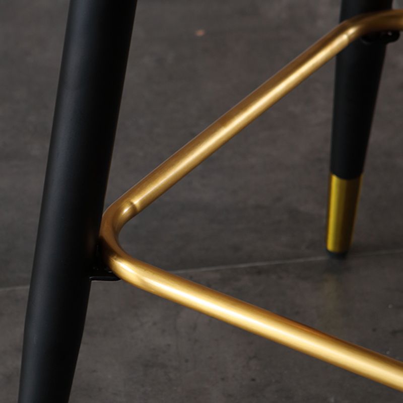 Taburete de bar de glam rango tapizado de respaldo de respaldo para uso de la perforación