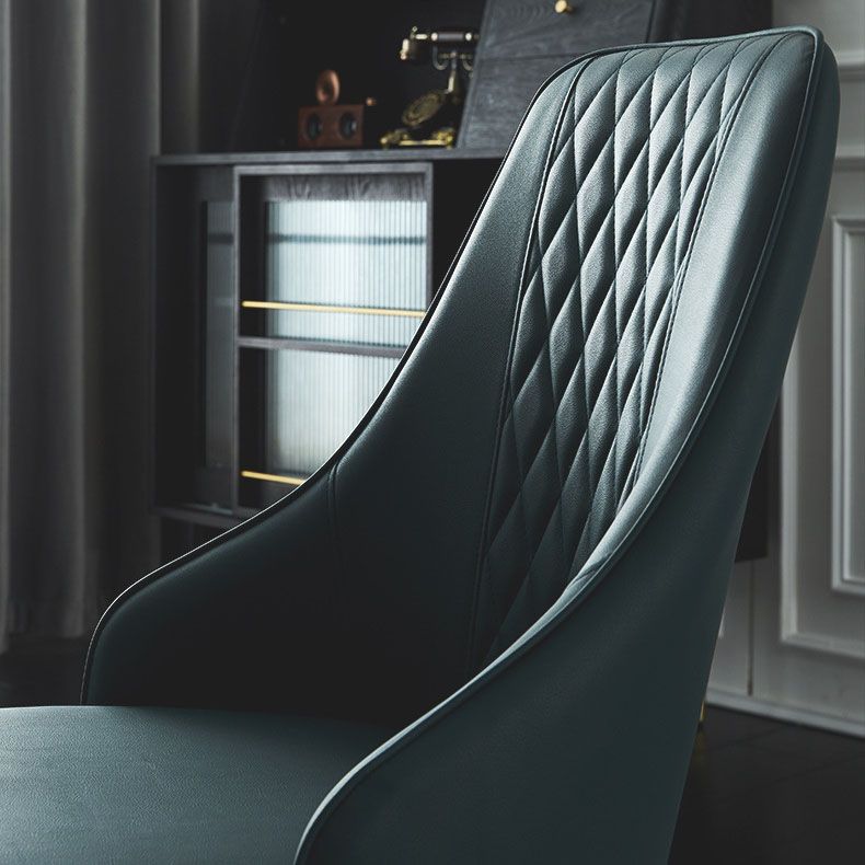 Modern Dining Parsons Chair Armless Chair with Metal Legs for Kitchen Clearhalo 'Dining Chairs' 'Dining Tables & Seating' 'dining_chair' 'furn' 'furn_dining_chair' 'Furniture' 'furniture_dining_chair' 'Kitchen & Dining Furniture' 1200x1200_a4e498fd-9893-4edc-9304-8fd89abd66da