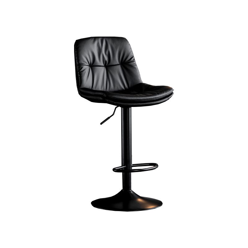 Scandinavian Metal Barstool Faux Leather Counter Stool With Chrome Base in Matte Finish Clearhalo 'Bar Furniture' 'Bar Stools' 'bar_stools' 'furn' 'furn_bar_stools' 'Furniture' 'Kitchen & Dining Furniture' 1200x1200_a4e533af-7b46-403c-ac2f-b892029880d4