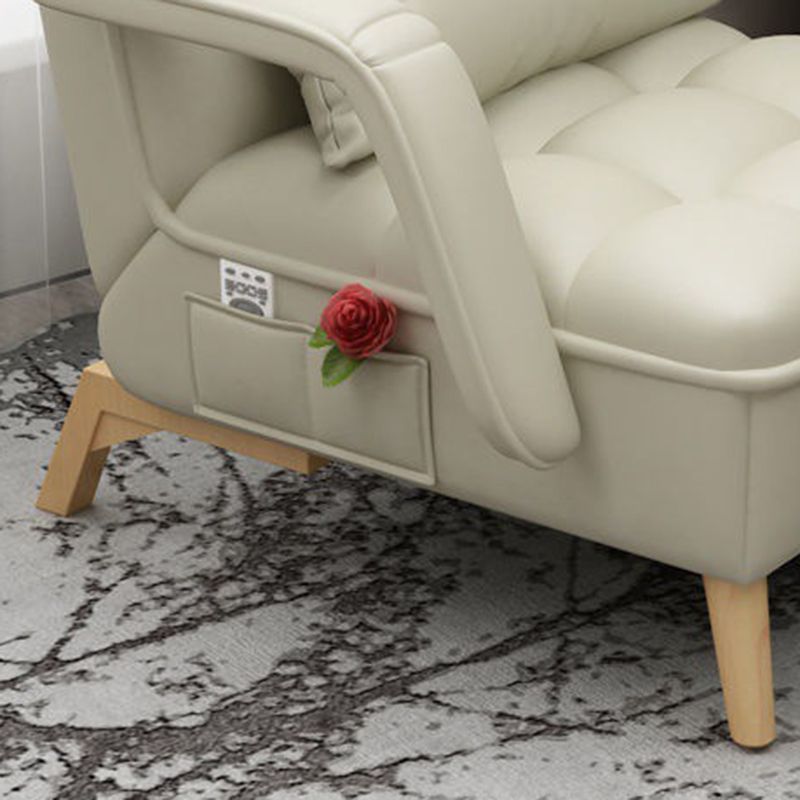 Chaise d'accent tissu de salon pliable contemporain chai avec coussin