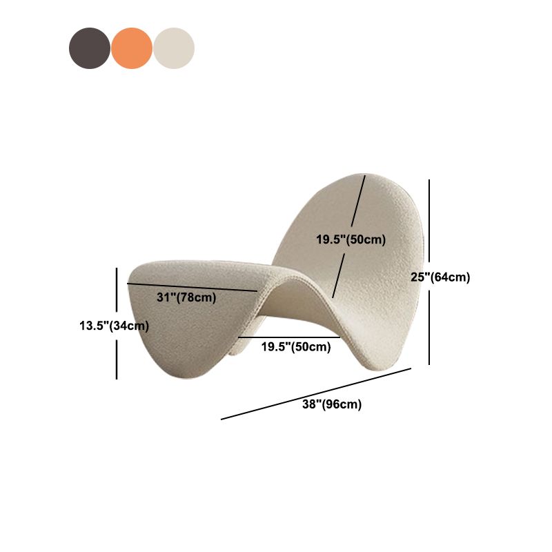37.79" Wide Armless Chair Tongue Shape Chair with Fixed Backed Clearhalo 'Accent Chairs' 'accent_chairs' 'Chairs & Seating' 'furn' 'furn_accent_chairs' 'Furniture' 'Living Room Furniture' 1200x1200_a4e7da59-97cb-4d89-a720-4b2ecb86f713