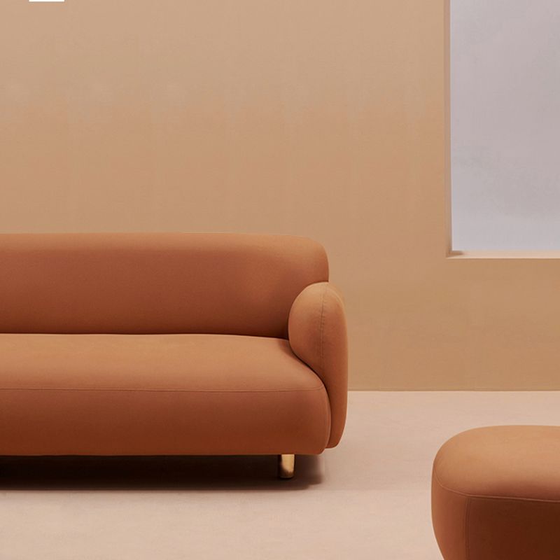 Cushioned Backrest Sponge Cushioned Upholstery Orange/orange/smoky Grey/off-white Sofa Clearhalo 'Furniture' 'furniture_sofas' 'kitchen' 'kitchen_sofas' 'Living Room Furniture' 'Sofa' 'sofas' 1200x1200_a4e84c43-905f-483e-804a-3fe9a67ff47a