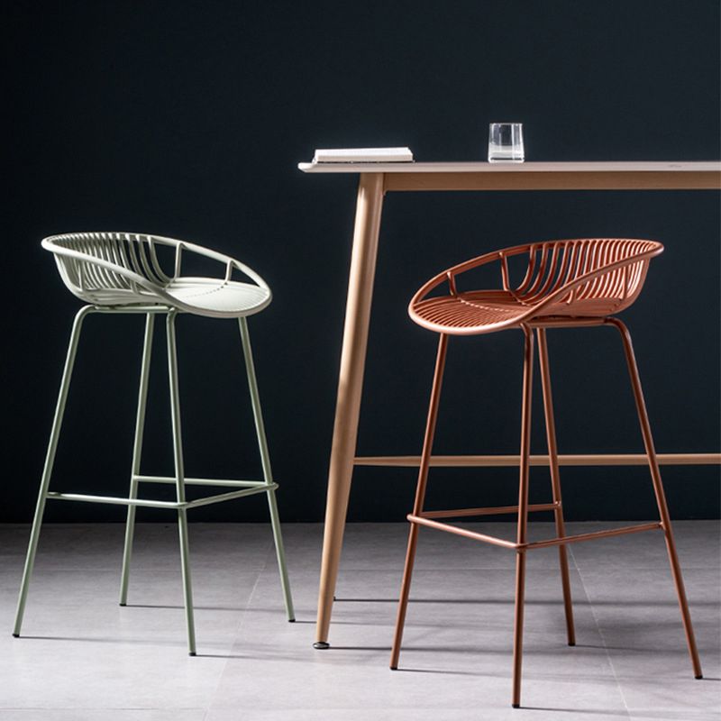 Contemporary Metal Bar Stool Plastic Counter Stools for Home Use Clearhalo 'Bar Furniture' 'Bar Stools' 'bar_stools' 'furn' 'furn_bar_stools' 'Furniture' 'Kitchen & Dining Furniture' 1200x1200_a4e8a5a8-210f-40c8-b1c4-291df02dec69