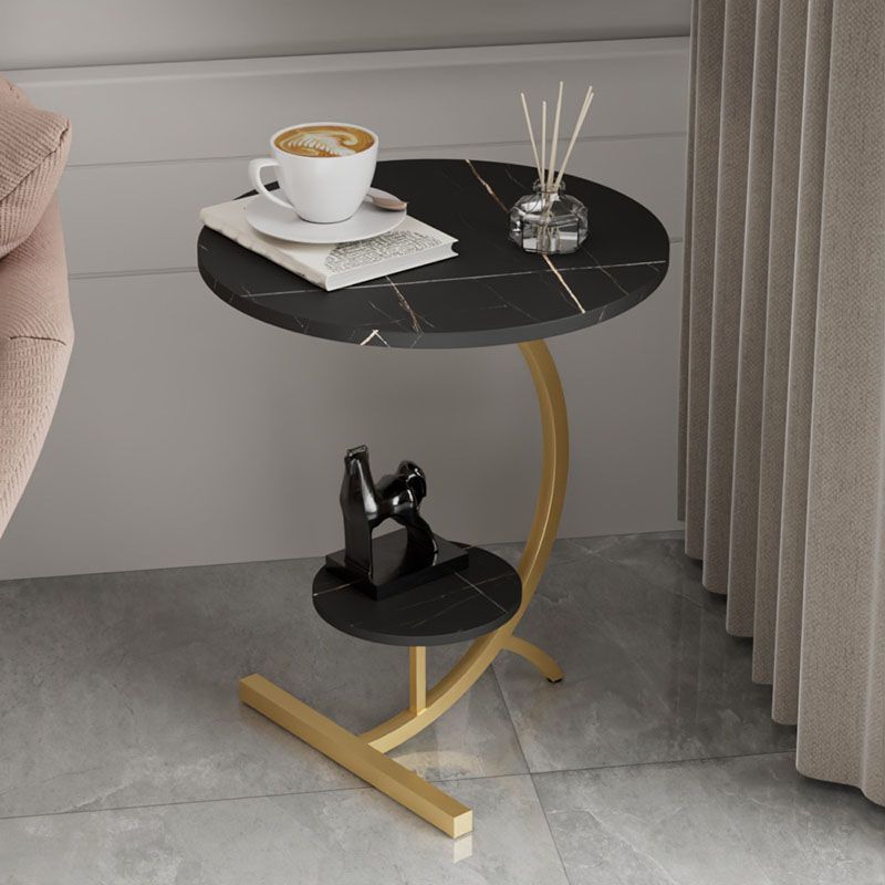 End Table with Storage and Shelf Modernist Slate Abstract Side Table Clearhalo 'Coffee & Accent Tables' 'End & Side Tables' 'end_side_tables' 'furn' 'furn_end_side_tables' 'Furniture' 'Living Room Furniture' 1200x1200_a4ef2a71-d0ef-4dc6-9adc-6c40bd350c07