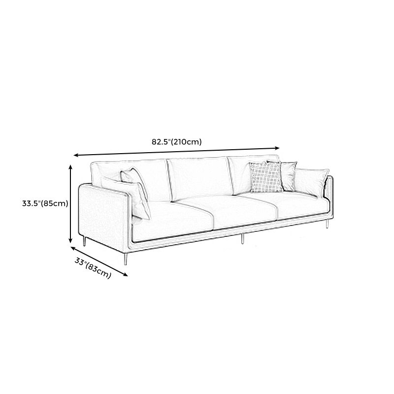 Square Arm Sofa with Sponge Cushion Modern for Living Room, Apartment Clearhalo 'furn' 'furn_sofas' 'Furniture' 'furniture_sofas' 'Living Room Furniture' 'Sofa' 'sofas' 1200x1200_a4ef8f8b-a7c1-41ec-94cf-acfe898e0647