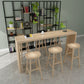 Solid Wood Bar Table with Double Pedestal Modern Rectangle Bistro Table Clearhalo 'Bar Furniture' 'Bar Tables' 'bar_tables' 'furn' 'furn_bar_tables' 'Furniture' 'Kitchen & Dining Furniture' 1200x1200_a4efe55a-7274-42eb-855a-7c544768f73e