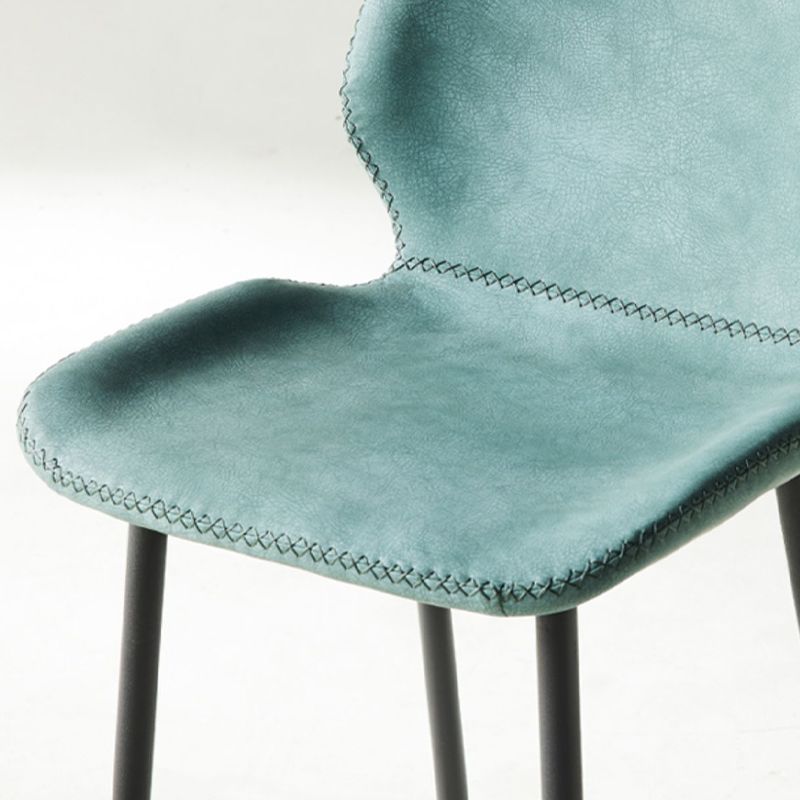 Taburete alto con respaldo de estilo moderno con cojín de cuero