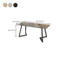 Industrial Office Desk Antique Finish Rectangular Computer Desk with Metal Legs