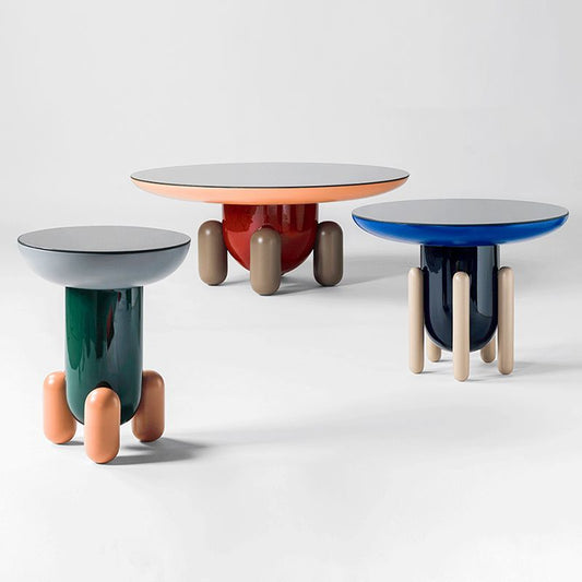 Scandinavian Round Coffee Table Abstract Base Cocktail Table Clearhalo 'Coffee & Accent Tables' 'Coffee Tables' 'coffee_tables' 'furn' 'furn_coffee_tables' 'Furniture' 'Living Room Furniture' 1200x1200_a4f0ec41-8511-4987-ba1d-5a8c341e8584