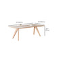 Mesa de comedor de estilo moderno, mesa de piedra de 4 patas para comedor