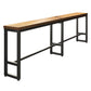 Set tavolo da bar moderno da 1/7 pezzi Tavolo da bancone rettangolare in legno di pino con sgabelli alti per bar