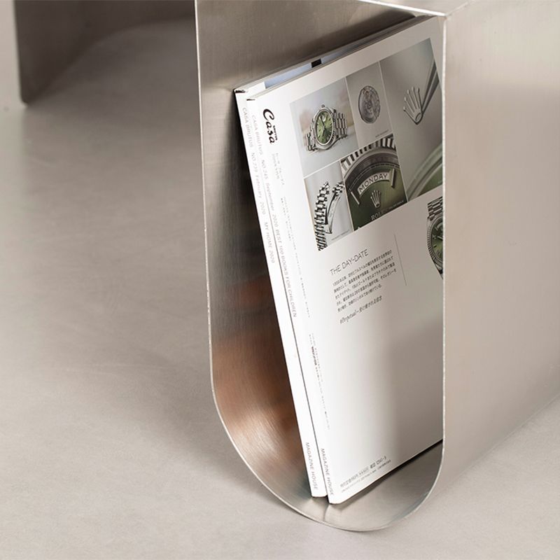 Contemporary Sofa Side Accent Table Metal with Storage Living Room Abstract Clearhalo 'Coffee & Accent Tables' 'End & Side Tables' 'end_side_tables' 'furn' 'furn_end_side_tables' 'Furniture' 'Living Room Furniture' 1200x1200_a4f2e1fd-a060-4113-b09f-95b15ba57db5