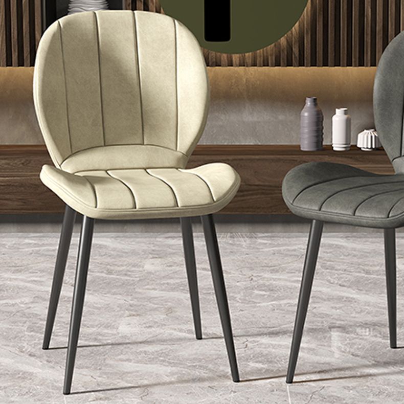 Nordic Metal Dining Side Chair Parsons Dining Armless Chair for Restaurant Clearhalo ' kitchen&dining_furn' 'Dining Chairs' 'Dining Tables & Seating' 'dining_chair' 'furn' 'furn_dining_chair' 'Furniture' 'furniture_dining_chair' 'Kitchen & Dining Furniture' 'kitchen' 1200x1200_a4f30192-dba1-47bf-ada6-a94049f80803