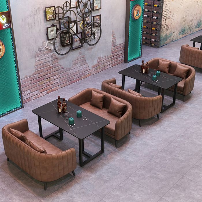 Industrial Style Dinner Room Kitchen Table Metal Base Table for Dinning Room Clearhalo ' dining_table' 'Dining Tables & Seating' 'Dining Tables' 'furn' 'furn_dining_table' 'Furniture' 'furniture_dining_table' 'Kitchen & Dining Furniture' 'kitchen&dining_furn' 'kitchen' 'kitchen_dining_table' 1200x1200_a4f5af2a-3a34-4e30-8a51-f12e670fb8ee