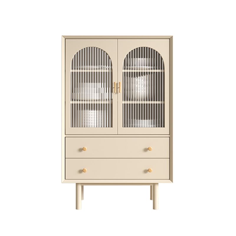 Server moderno del server da pranzo ingegnerizzato in legno con cassetti per la cucina