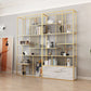 Glam Metal Bookshelf Etagere Shelf Bookcase for Study Room 78.7" H X 11.8" W