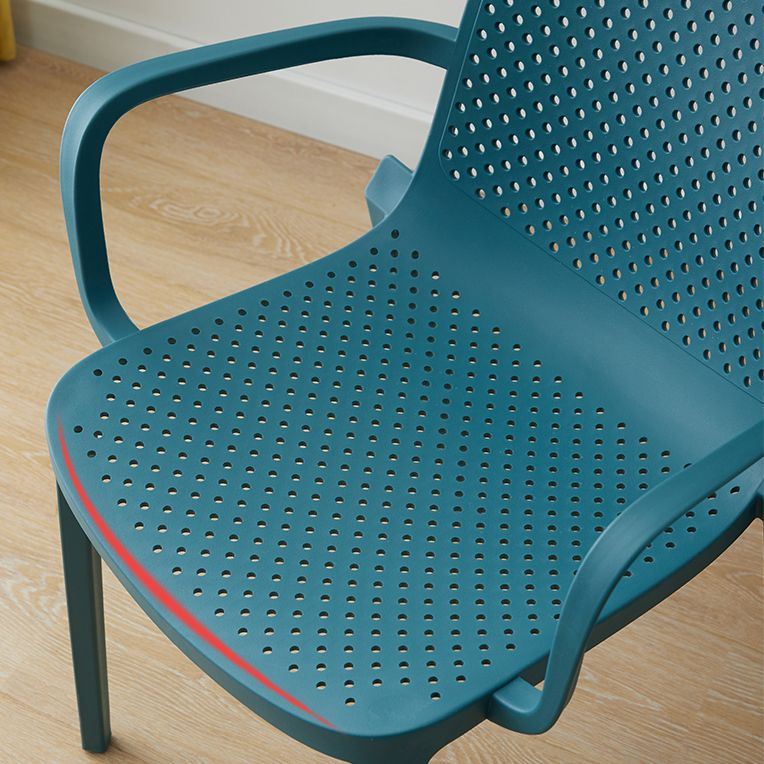 Eigentijdse plastic stoel stoel vaste achterkant keuken eetkamerstoel