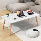 Contemporary Style Coffee Table Wooden 4 Legs Coffee Cocktail Table