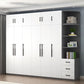 Engineered Wood Wardrobe Cabinet Modern Style Wardrobe Closet with Shelves
