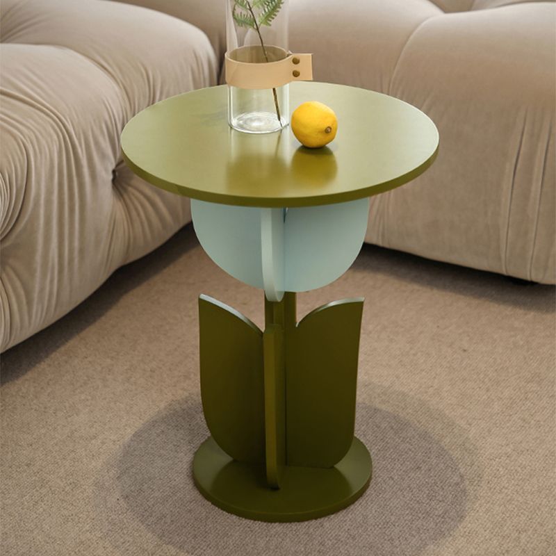 Round/free Shape Square Block Base Glass/solid Wood Table Modern Style Coffee Table