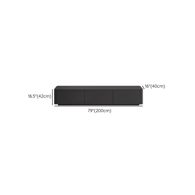 Modern Black TV Console Engineered Wood Cable Management Media Console Clearhalo 'furn' 'furn_tv_stands_entertainment_centers' 'Furniture' 'Living Room Furniture' 'TV Stands & Entertainment Centers' 'TV Stands & Media Storage Furniture' 'tv_stands_entertainment_centers' 1200x1200_a4f87f51-75c6-40d4-9271-70bf46b4c670
