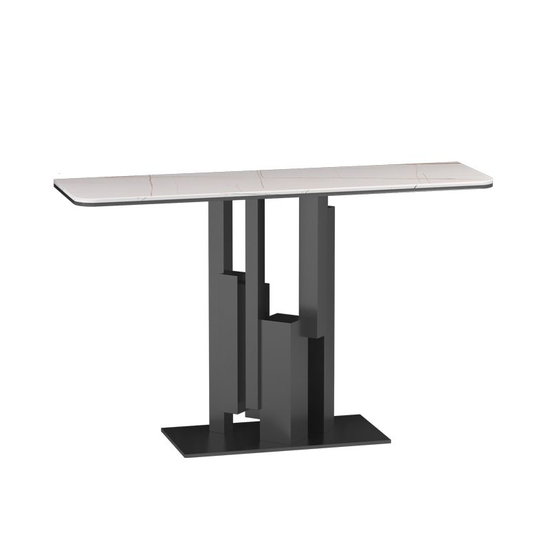 Table de la console en pierre rectangulaire glam - 11,81 "W x 31,50" Table de console H