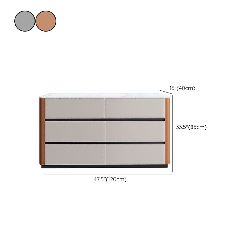 Scheda laterale contemporanea Pietra Storage a buffet con cassetti per sala da pranzo