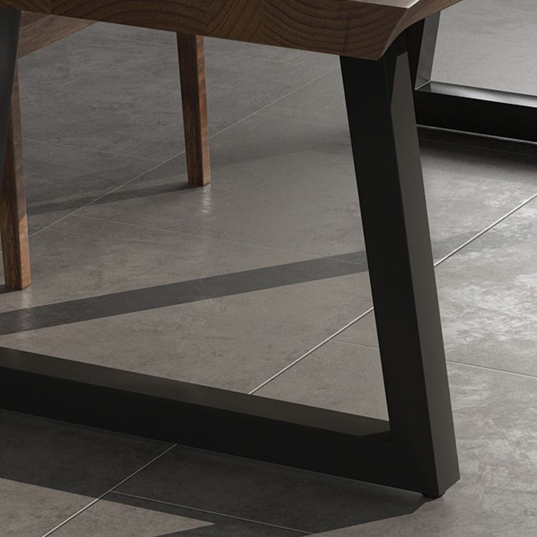 Industrial Rectangle Solid Wood Standard Height Table Double Pedestal Dining Table Clearhalo 'Dining Tables & Seating' 'Dining Tables' 'dining_table' 'Furniture' 'furniture_dining_table' 'Kitchen & Dining Furniture' 'kitchen' 'kitchen_dining_table' 1200x1200_a4fd1926-7b57-49eb-8d31-fcb03a961ae7