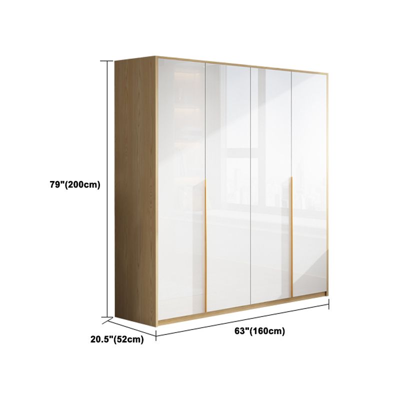 Contemporary Storage Cabinet Engineered Wood Wardrobe Armoire Clearhalo 'Armoires & Wardrobes' 'armoires_wardrobes' 'Bedroom Furniture' 'furn' 'furn_armoires_wardrobes' 'Furniture' 1200x1200_a4ffaa9c-af98-4835-94f9-2071774abdc6