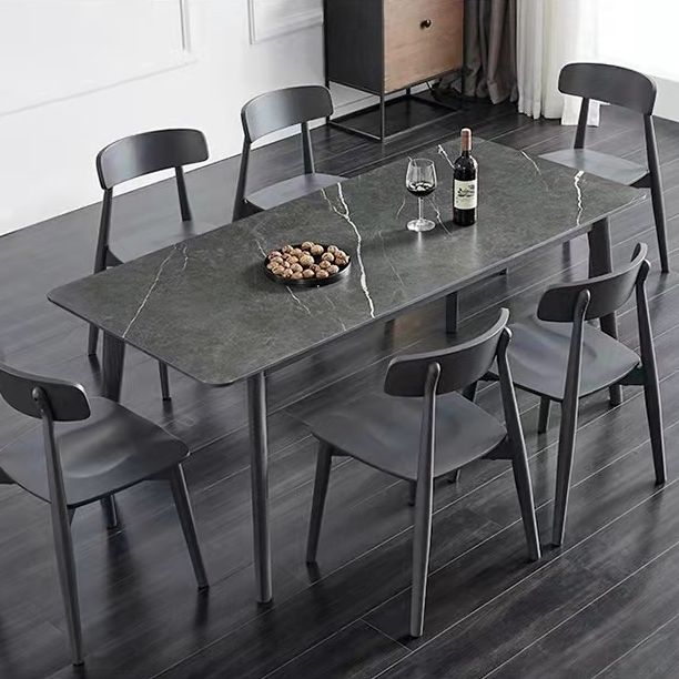 Industrial Rectangle Dining Table for Restaurant Sintered Stone Top Table with 4 Legs Clearhalo ' dining_table' 'Dining Tables & Seating' 'Dining Tables' 'furn' 'furn_dining_table' 'Furniture' 'furniture_dining_table' 'Kitchen & Dining Furniture' 'kitchen&dining_furn' 'kitchen' 'kitchen_dining_table' 1200x1200_a5003b99-8639-49ea-8955-f5de6c0e45a9