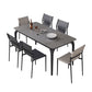Rectangle Industrial Dining Table Black Sintered Stone Fixed Table Clearhalo 'Dining Tables & Seating' 'Dining Tables' 'dining_table' 'furn' 'furn_dining_table' 'Furniture' 'Kitchen & Dining Furniture' 1200x1200_a500f5ce-39ce-4f0b-972c-8514b12a7256
