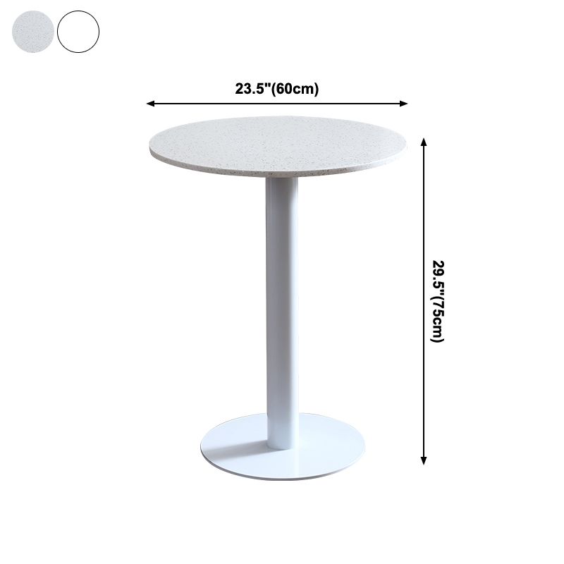 Industrial Style Dining Table Pedestal Dining Room Collection ,23.6"L x 23.6''W x 29.5"H Clearhalo ' dining_table' 'Dining Tables & Seating' 'Dining Tables' 'furn' 'furn_dining_table' 'Furniture' 'furniture_dining_table' 'Kitchen & Dining Furniture' 'kitchen&dining_furn' 'kitchen' 'kitchen_dining_table' 1200x1200_a5020b53-9535-4b1e-98f1-206cf213e84a