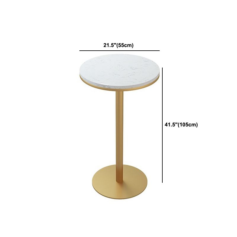 1/5 Pieces Glam Round Bar Table Set Bistro Set with White Faux Marble Top Clearhalo 'Bar Furniture' 'furn' 'furn_home_bar_bar_sets' 'Furniture' 'Home Bars & Bar Sets' 'home_bar_bar_sets' 'Kitchen & Dining Furniture' 1200x1200_a5024c5f-8a98-4b0f-a246-430f776a4079
