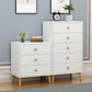 Cómoda de almacenamiento vertical de madera de ingeniería Glam, cómoda para dormitorio con cajones
