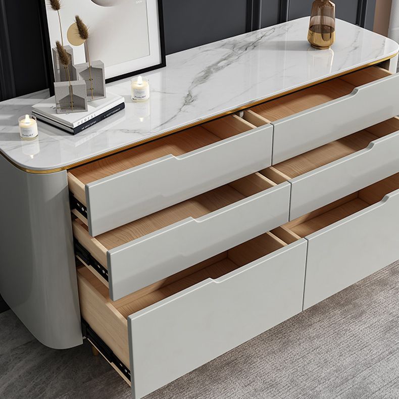 Modern sideboard a buffet a 6 cassetto tavolo da sella per uso soggiorno
