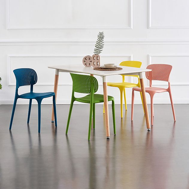 Plastic Contemporary RestaurantSide Chair Colorful Stacking Dining Chair Clearhalo ' kitchen&dining_furn' 'Dining Chairs' 'Dining Tables & Seating' 'dining_chair' 'furn' 'furn_dining_chair' 'Furniture' 'furniture_dining_chair' 'Kitchen & Dining Furniture' 'kitchen' 1200x1200_a504d6d2-24c1-4f8e-b48d-8e89ca1538d3